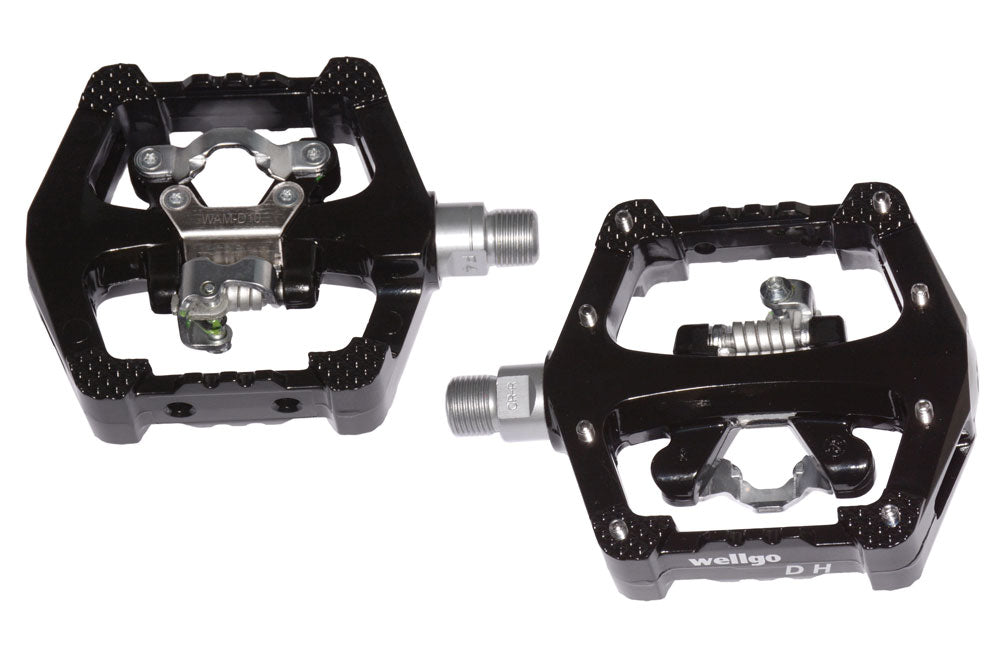Wellgo flade pedaler wam-d10 to-i-en sort