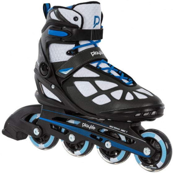Playlife Inline Skates Black 80 Softboot 82A sort størrelse 37