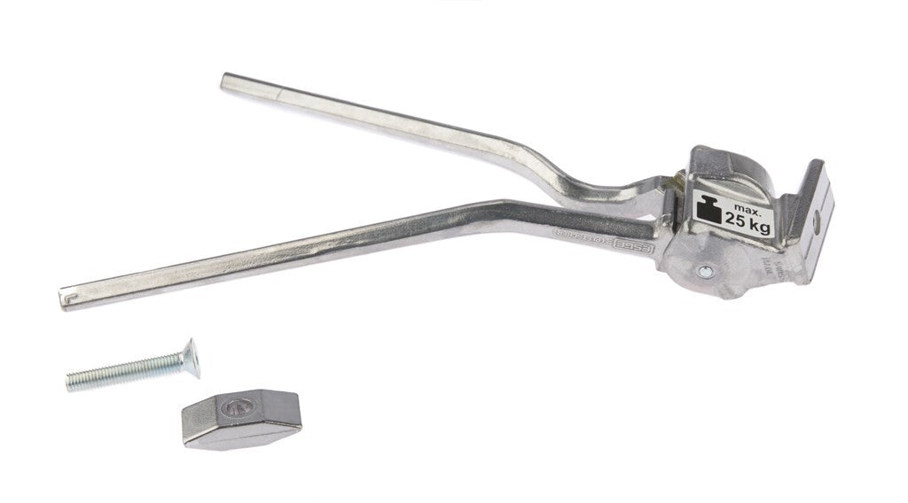 Esge standard pletscher to-benet aluminium sølv