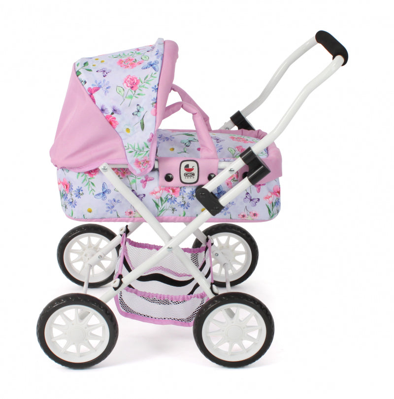 Bayer smart dukkevogn smarty (blomster hvid pink)