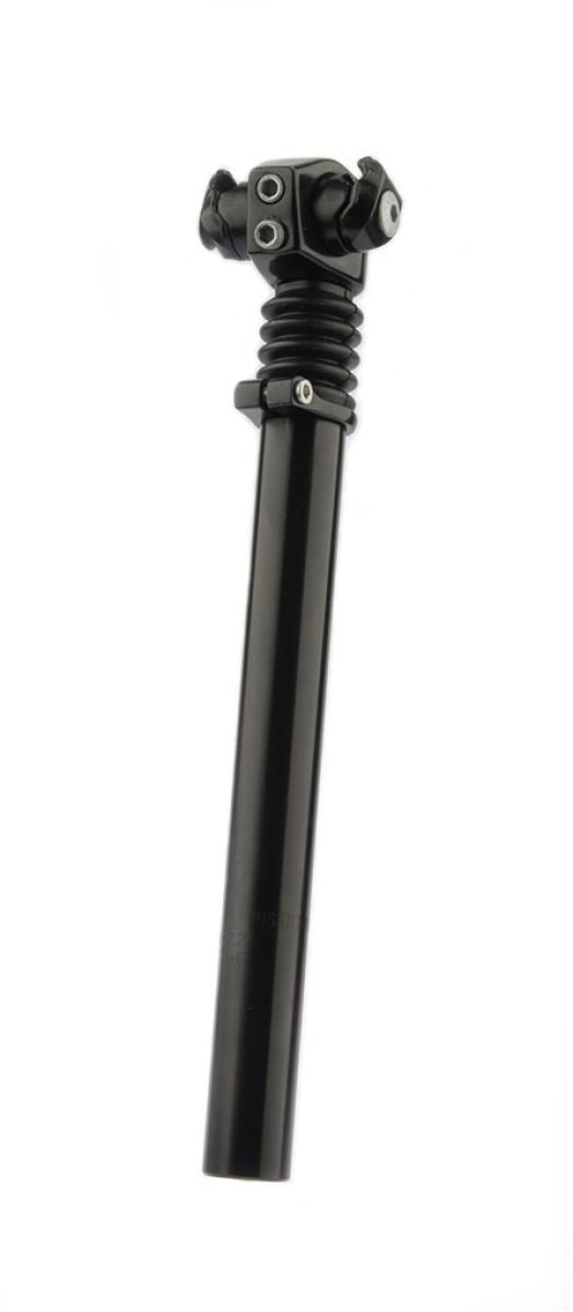 Postmoderne affjedret sadelpind pm-207 350 27.2, blank sort