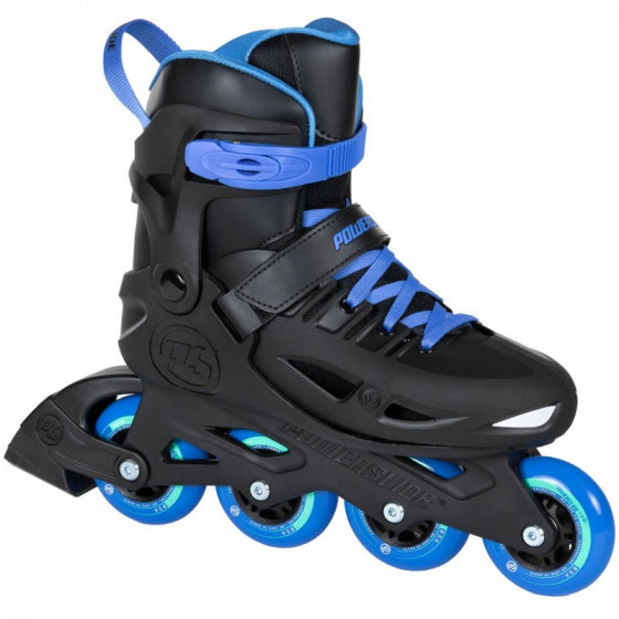 PowersLide One Stargaze Inlineskates 85A sort blå størrelse 37 40