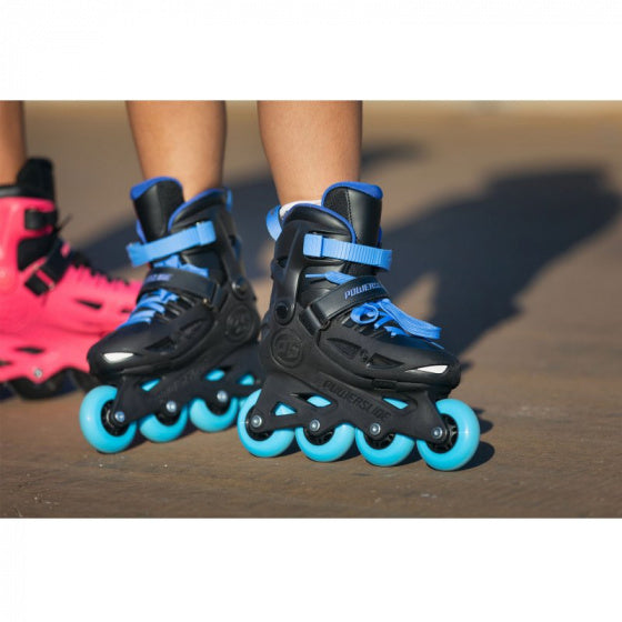 PowersLide One Stargaze Inlineskates 85A sort blå størrelse 37 40