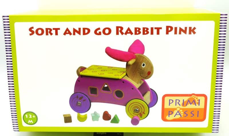 Jonotoys primi passi - træform og rollatorkanin pink