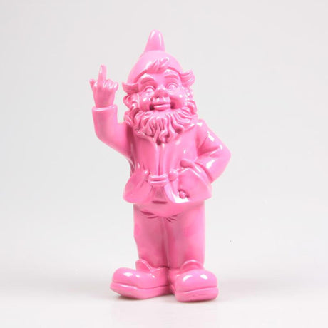 Stoobz design stoobz polystone statue gnome f*ck you fuchsia 16x12x32cm