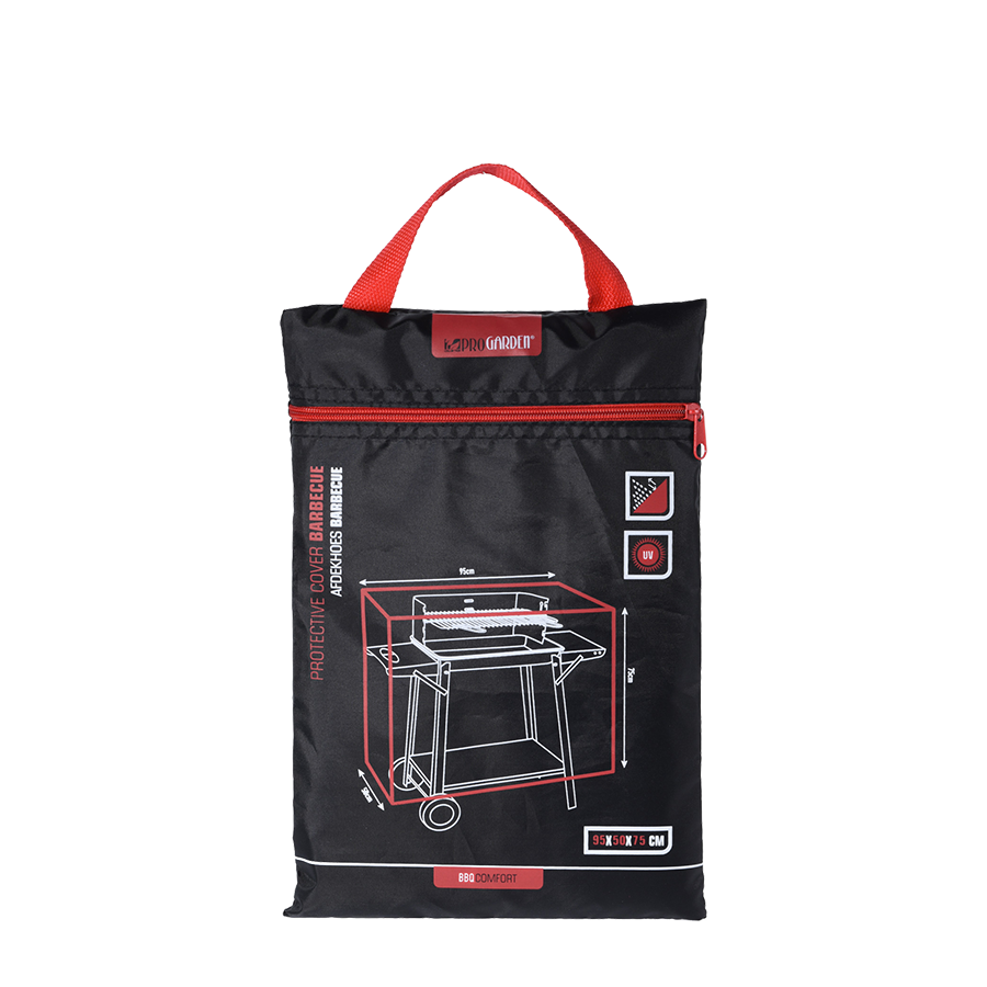 Pro havegrillbetræk 95x75x50 cm sort