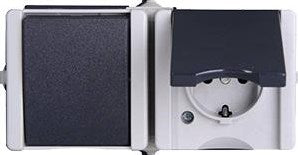 Proaqa kopp swd overflademonteret kombination ra switch horisontal - 4628140
