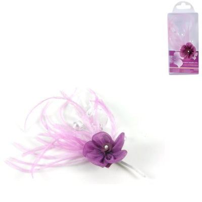 Corsage kunstig blomst lilla 10 cm | 24 stk