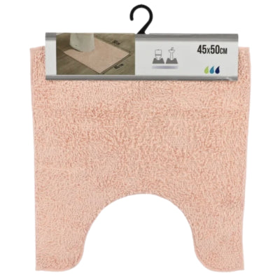 Toilet mat pink polyester 45 x 50 cm | 6 stk