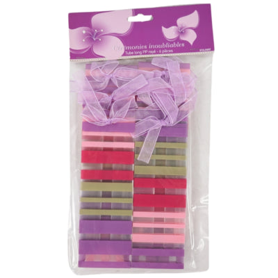 Gavepose stribet lilla 15 cm 6 stk | 24 stk