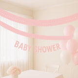 Guirlande rundt papir pink 3 m | 24 stk