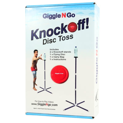 Giggle n go knock off frisbee spil 129 cm | 10 stk
