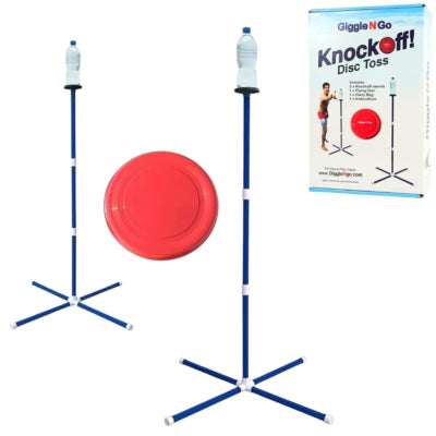 Giggle n go knock off frisbee spil 129 cm | 10 stk