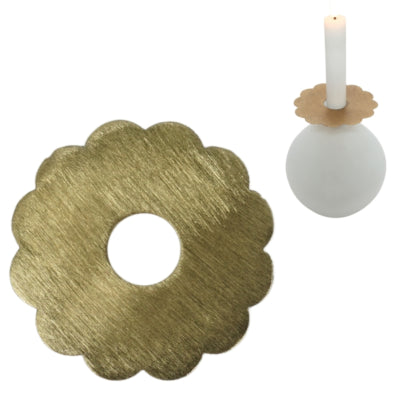 Stjernsund lysering loua blomst messingfarvet 9,3 cm | 24 stk