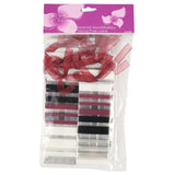 Gavepose stribet bordeaux 15 cm 6 stk | 24 stk