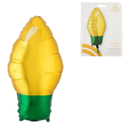 Amscan folieballon julelampe guldfarvet 55 cm | 25 stk