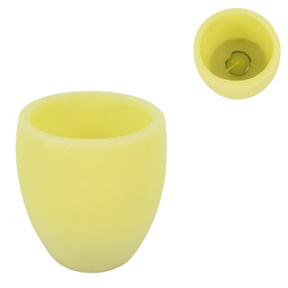 Vokslys med fyrfadslys gul 11 ​​x 12 cm | 12 stk