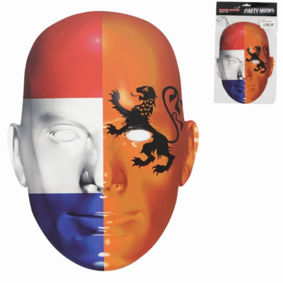 Mask-arade hollandsk flag maske 28,5 cm | 24 stk
