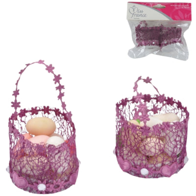 Mini gaveindpakningskurve lilla 10 cm 2 stk. | 24 stk