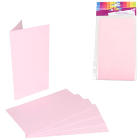 Gør det selv menukort pap pink 10 x 17 cm 5 stk | 24 stk