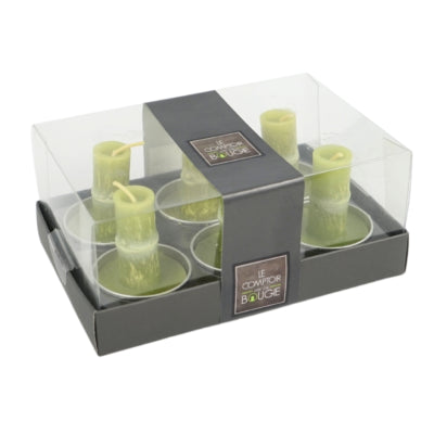 Fyrfadslys bambusgrøn 5 cm 6 stk | 24 stk