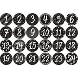 Adventskalender gavesæt diy sort 26 cm | 24 stk