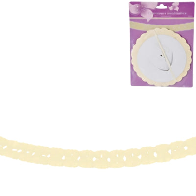 Guirlande rundt papir gul 3 m | 24 stk