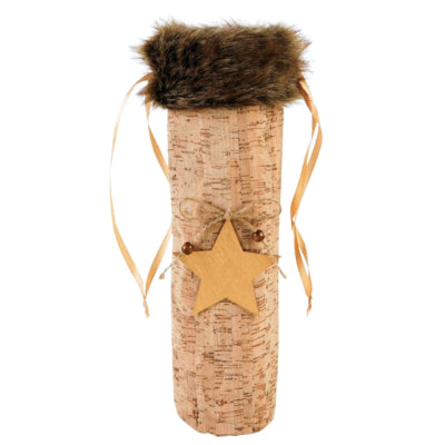 Julegavepose kork look brun 38 cm | 36 stk