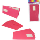 Kort med kuverter fuchsia 21 cm 5 stk | 48 stk