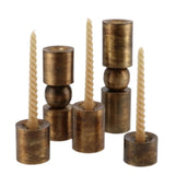 Daan bentwood lysestage dobra guldfarvet 23 cm | 4 stk