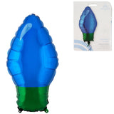 Amscan folieballon julelampe blå 55 cm | 25 stk