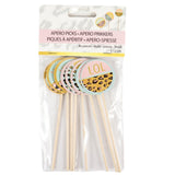 Cocktail sticks funky leopard 12 cm sæt af 8 | 48 stk