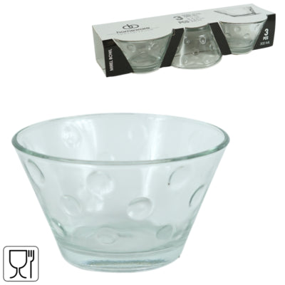 Mirel skål glas 300 ml sæt af 3 | 8 stk