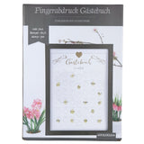 Gæstebogs fingeraftryk med glitter og markør 45 cm | 6 stk