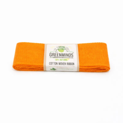 Greenminds bånd bomuld orange 2 m | 48 stk