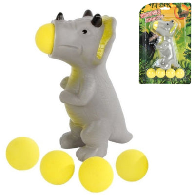 Dinoworld dinosaur popper med 5 kugler 14 cm | 12 stk