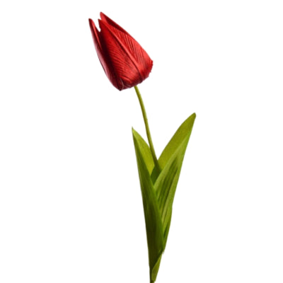 Kunstig blomstertulipan silkerød 50 cm | 48 stk
