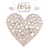 Gæstebog hjerte 47 cm | 24 stk