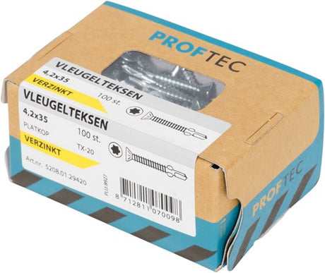 Proftec tuinhoutschroef rvs-410 lk zwarte kop +snijpunt torx tx20 4.0x70 42 | 200 stuks - 5207.31.26205