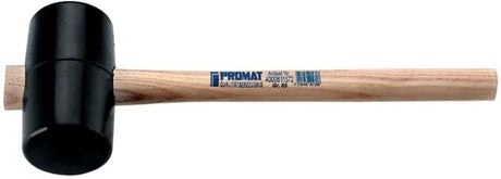 Promat tecwerk gummihammer | hoved d. 40 mm hovedlængde 80 mm | sort asketræ | 90 ved en flad bane - 4000811570