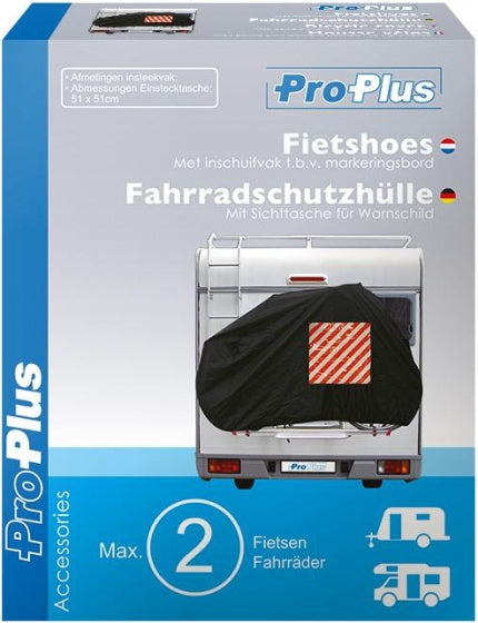 ProPlus Bicycle Cover - Beskyttelsesdækning til 2 cykler, sort, vand -repellent, 150x74x122 cm