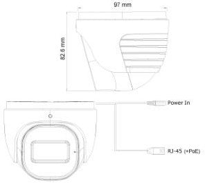 E-vision levering ip kamera dome 4mpix 12v ir-led 2,8mm - 7900276