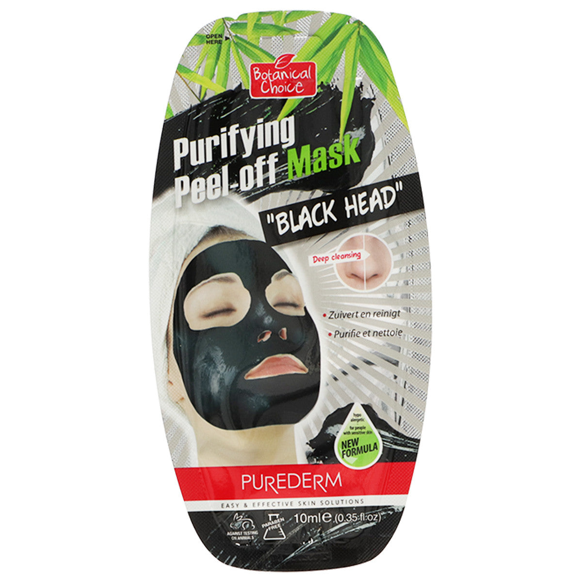 Purederm rensende peel off ansigtsmaske med sort hoved