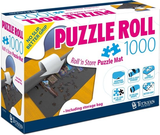 Tucker's fun factory roll-up puslespil måtte 1000 stykker (roll 'n store puslespil måtte) - neopren (ingen slip, bedre greb) + velcro -