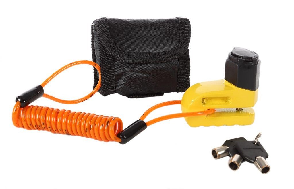 Python lås skivebremselås gul 6mm + kabel