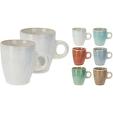 Fremragende husholdnings fajance kop 220ml sæt med 2 stykker, assorteret