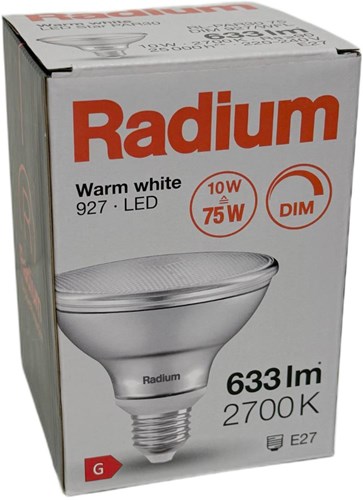 Enzo radium led spot par30 e27 10-75w 2700k dæmpbar - led4391