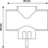 Jordstiksadapter 3-vejs T-model hvid - 6175914