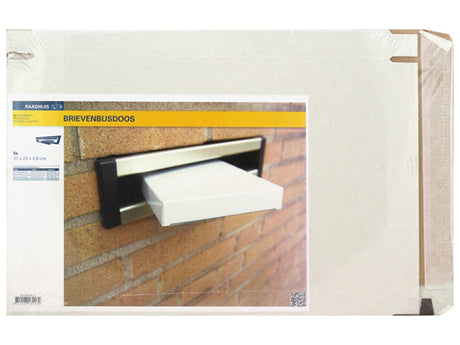 Kangaro rådhus postkasse - 250x350x28mm - hvid - 5 stk - rd-351105-5