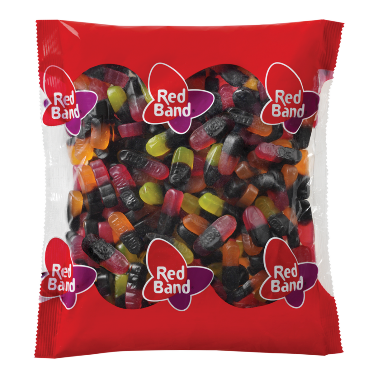Røde bånd lakridsfrugtduoer (6x 1 kg)